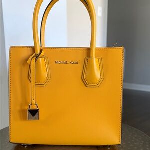 Michael Kors Mustard Yellow Saffiano Satchel
